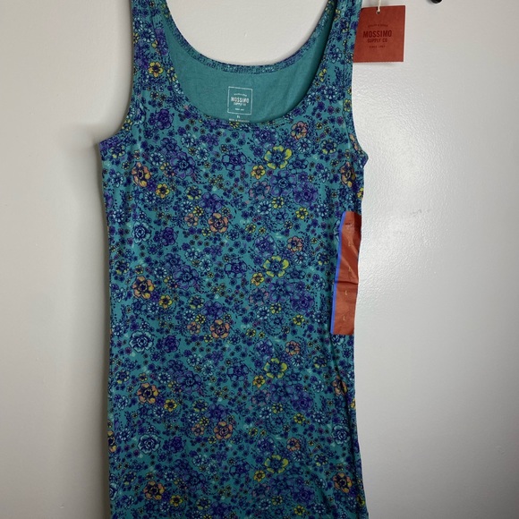 Mossimo Tank Top Blue Floral Large - Picture 5 of 5